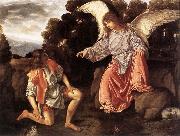 SAVOLDO, Giovanni Girolamo Tobias and the Angel sf oil painting on canvas